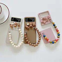 Phone Case For Samsung Galaxy Flip Z Flip 4 Z Flip 3 Portable Flip Anti-Scratch Cartoon PC Lightinthebox