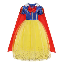 Frozen Snow White Fairytale Princess Flower Girl Dress Theme Party Costume Tulle Dresses Girls' Movie Cosplay Cosplay Halloween Yellow Dress Halloween Carnival Masquerade Polyester Lightinthebox