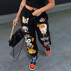 Inspired by Punk Gothic Skull Jogger Pants Anime Elastic Drawstring Design Graphic Pants For Men's Women's Unisex Adults' 3D Print 100% Polyester Lightinthebox