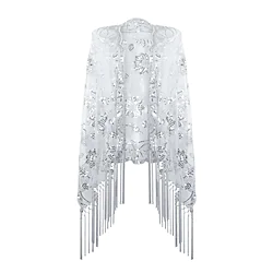 The Great Gatsby Roaring 20s 1920s Cocktail Dress Vintage Dress Wrap Women's Sequins Tassel Fringe Costume Vintage Cosplay Event / Party Cloak Halloween Lightinthebox