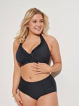 Pour Moi Splash Halter Underwired Top - Black