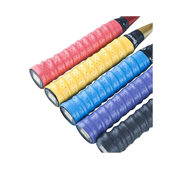 Senston New Racket Grip Anti Slip Perforated Super Absorbent Tennis Overgrip Badminton Overgrip Pickleball Overgrip.5 Pack.