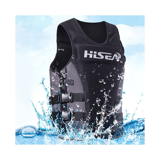 (Black, S) Neoprene Adult Life Jacket Buoyancy Aid Vest