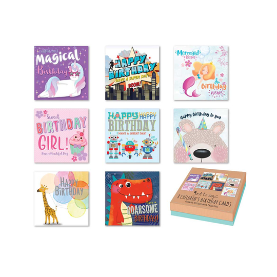 Box of 8 Children's Birthday Cards