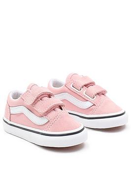 Vans Old Skool Toddler Girl Trainers-Pink/White