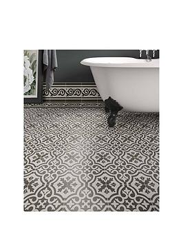 Topps Tiles Berkeley Charcoal Border 22.5Cm X 45Cm (Box Of 6 Tiles)