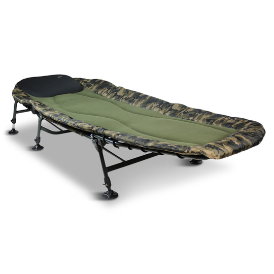 Abode DPM Camo Fleece Topped Carp Fishing Camping Bedchair