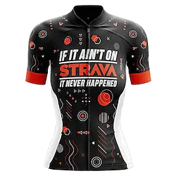 21Grams Women's Cycling Jersey Short Sleeve Bike Jersey Top with 3 Rear Pockets Mountain Bike MTB Road Bike Cycling Fast Dry Breathable Quick Dry Moisture Wicking Black Polyester Spandex Sports Lightinthebox