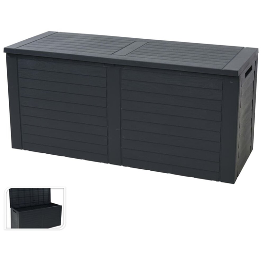 ProGarden Garden Storage Box 240 L Outdoor Utility Chest Footstool Ottoman