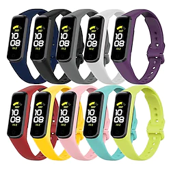 10 Pack Replacement Bands Compatible with Samsung Galaxy Fit 2 SM-R220 for Women Men Classic Waterproof Sport Watch Band Strap Wristband for Galaxy Fit 2 Smart Watch Lightinthebox