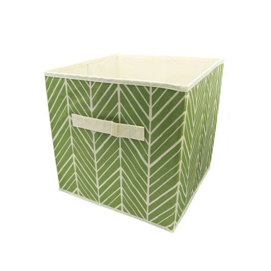 (Light Green) Organizer Fabric Basket Storage Box