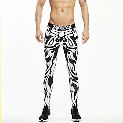 Men's Running Tights Leggings Base Layer Sporty Base Layer Athletic Athleisure Breathable Moisture Wicking Soft Fitness Gym Workout Running Sportswear Activewear Black Red Green Lightinthebox