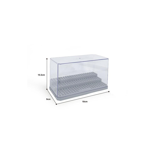 (B) 3 Steps Dustproof Acrylic Figures Building Block Mini figure for Display Box Model Collection Transparent ABS Material Showcase