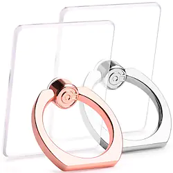 2 PCS Transparent Phone Ring Stand Holder Cell Phone Ring Holder Finger Grip 360 Degree Rotation Lightinthebox