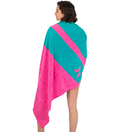 Hurley Icon Slash Neon Pink Beach Towel - Hyper Pink