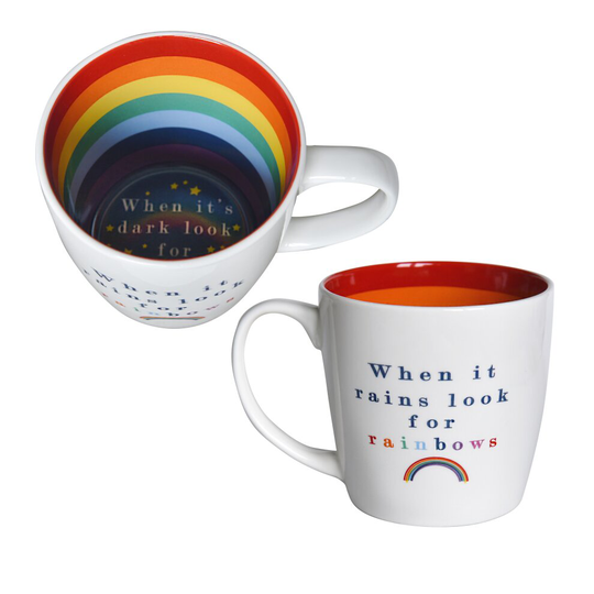 Inside Out Mug with Gift Box - When it Rains Rainbows