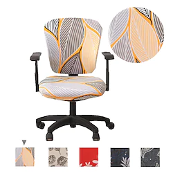 Stretch Computer Rotating Office Chair Cover Chair Slipcover Split Protective Cloth Polyester Universal Desk Chair Covers Washable Soft for Cats Dogs Lightinthebox