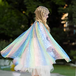 Princess Party Costume Girls' Movie Cosplay Cosplay Blue Shawl Christmas New Year Masquerade Polyester Lightinthebox