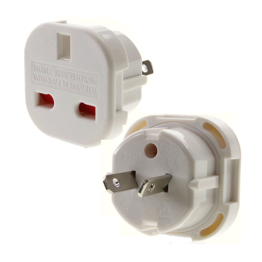 1x UK to AUS Australia New Zealand Tourist Travel Plug Power Mains Adaptor White
