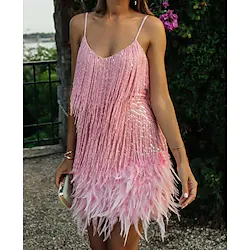 The Great Gatsby Roaring 20s 1920s Flapper Dress Women's Tassel Fringe Feather Costume Vintage Cosplay Party / Evening Dress Masquerade Lightinthebox