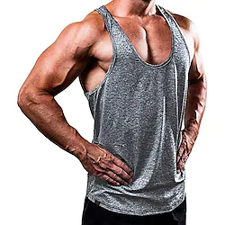 Men's Workout Tank Top Running Tank Top Sleeveless Singlet Athleisure Breathable Soft Sweat Out Fitness Gym Workout Running Sportswear Activewear Solid Colored Army Green Red Blue Lightinthebox