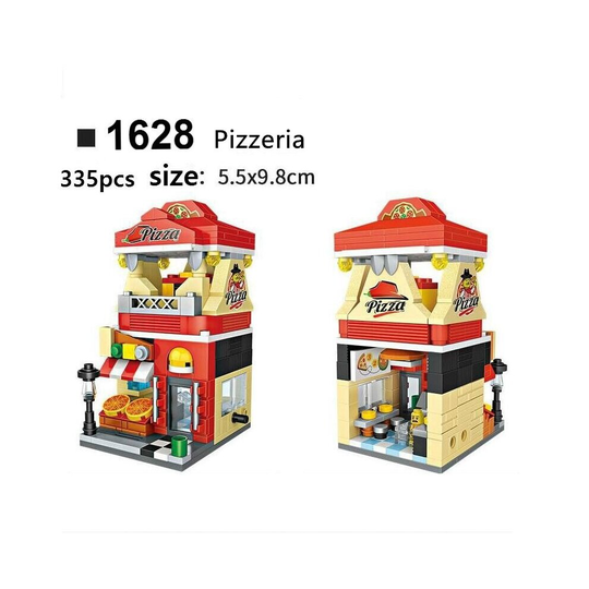 (1628) DIY Mini City Street View Building Bricks Construction Blocks Toy Kids Xmas Gift without box