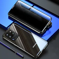 Phone Case For Samsung Galaxy Full Body Case Magnetic Adsorption S22 Ultra Plus S21 FE S20 A71 Note 20 10 Ultra Plus A70 A50 A51 Full Body Protective Anti peep Shockproof Transparent Privacy Tempered Lightinthebox