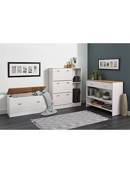 Lloyd Pascal Henley Storage Box In Cream And Oak
