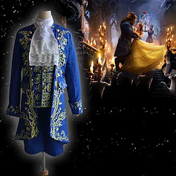 Prince Aristocrat Outlander Vintage Inspired Medieval Outfits Masquerade Outerwear Men's Costume Vintage Cosplay Party Long Sleeve Coat / Vest / Shirt / Pants / Collar / Vest Lightinthebox