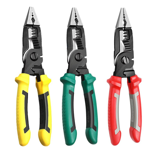 Multifunction 9 in 1 Electric Pliers Long Nose Electrician Wire Stripping Cutter Clamp Hardware Steel Cable Repairing Hand Tools