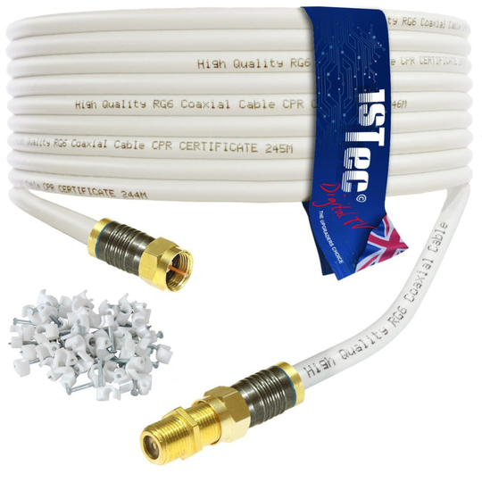 1STec 10m Virgin Media Extension Cable for V6 TIVO Set Top Box or VIVID Fibre Super Hub Broadband Modems using a Premium Quality High Speed Lead...