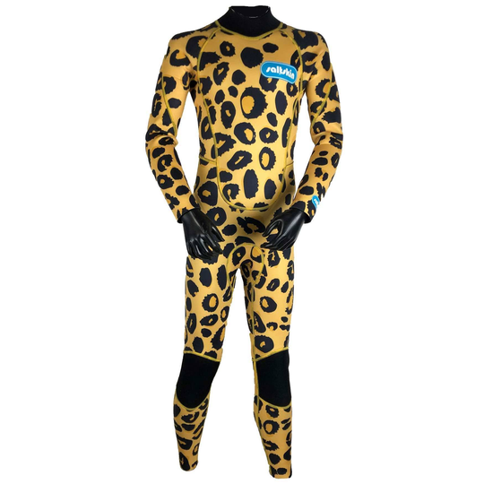Saltskin Youth Kids Leopard 3mm Full Wetsuit - Leopard