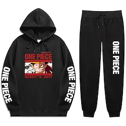 Inspired by One Piece Monkey D. Luffy Hoodie Cartoon Manga Anime Harajuku Graphic Kawaii Pants For Men's Women's Unisex Adults' Hot Stamping 100% Polyester Lightinthebox