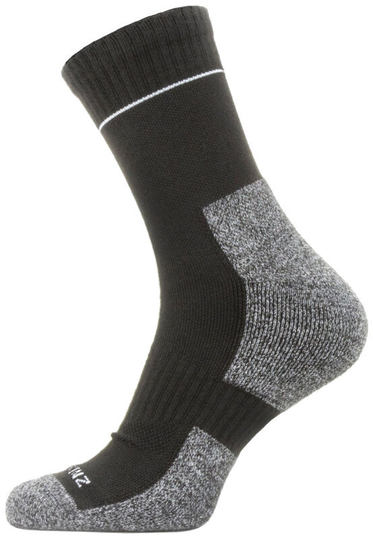 Sealskinz Solo QuickDry Ankle Length Sock Black/Grey S