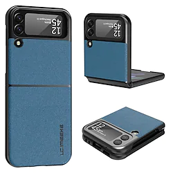 Phone Case For Samsung Galaxy Flip Z Flip 4 Z Flip 3 Flip Solid Colored PC PU Leather Lightinthebox
