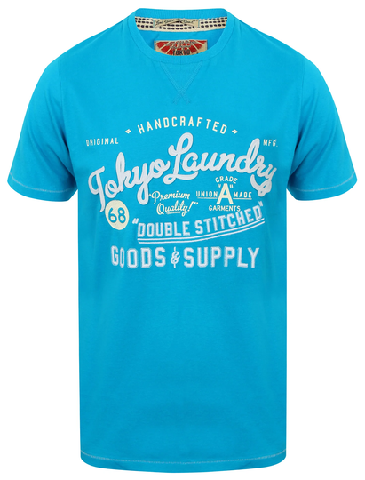 T-Shirts Bailey Springs Motif Cotton T-Shirt in Turquoise - Tokyo Laundry / S - Tokyo Laundry
