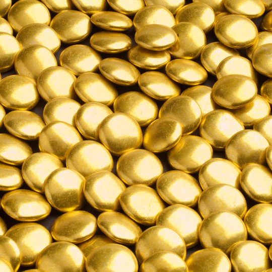 (Gold) Sugar Coated Chocolate Buttons 1kg Box Wedding Sweets