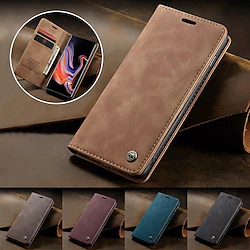 CaseMe Magnetic Flip Wallet Phone Case Retro Stand for Samsung Galaxy S22 Ultra S21 Plus S20 Ultra A73 A53 A33 A72 A52 Protective Retro Style Leather Durable Protective Case Lightinthebox