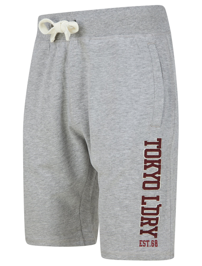 Jogger Shorts Sports Dept Applique Jogger Shorts in Light Grey Marl - Tokyo Laundry / S - Tokyo Laundry