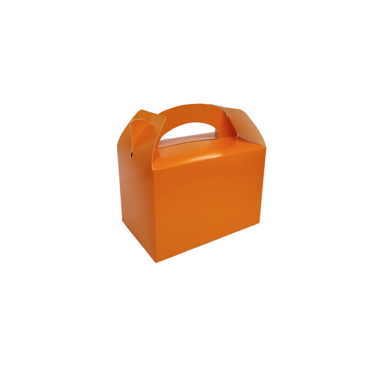(PLAIN-Orange) 20 x Party Boxes Children Kids Food Loot Lunch Gift Bags Birthday Cake Box
