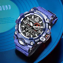 SMAEL Men Sport Watches Dual Time Digital Watch Quartz 50m Waterproof Watch Led Military Watch Sport 8035 Men Watches Wristwatch Lightinthebox