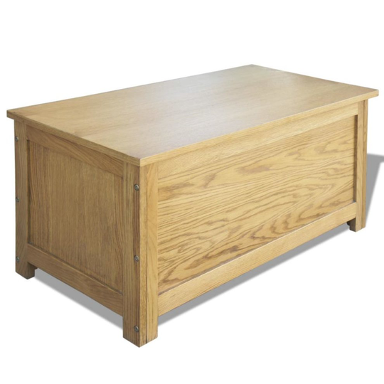 vidaXL Solid Oak Wood Storage Box Chest Unit Pillow Cushion Clothes Organiser