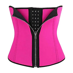 Corset Women's Waist Trainer Shapewears Office Running Gym Yoga Plus Size Black Blue Purple Sport Breathable Zipper Hook Eye Tummy Control Push Up Front Close Solid Color Fall Winter Spring Lightinthebox