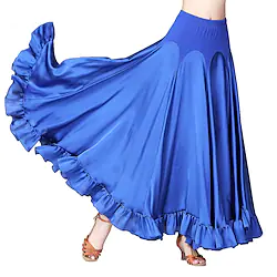 Ballroom Dance Skirts Ruffles Women's Performance Daily Wear High Polyester Lightinthebox