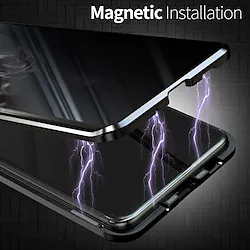 Phone Case For Samsung Galaxy Magnetic Adsorption S22 Ultra Plus S21 FE S20 A71 Note 20 10 Ultra Plus A70 A50 A51 Full Body Protective Anti peep Shockproof Transparent Privacy Tempered Glass Lightinthebox
