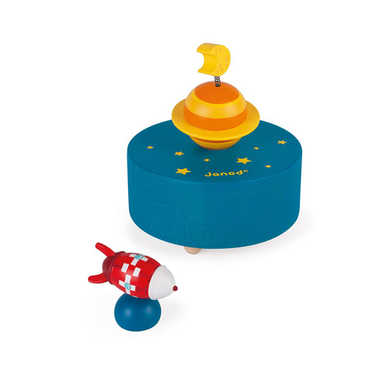 Janod Music Box - Galaxy Kid's Nursery Room Decoration Toy