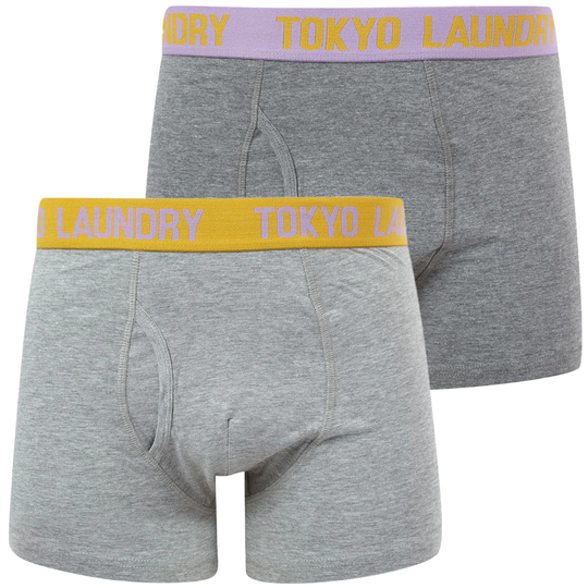 Mens Underwear Starcross (2 Pack) Boxer Shorts Set in Artisan's Gold / Viola - Tokyo Laundry / S - Tokyo Laundry