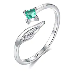 Open Ring Party Classic Green Blue S925 Sterling Silver Precious Stylish Simple 1PC Synthetic Diamond Lightinthebox