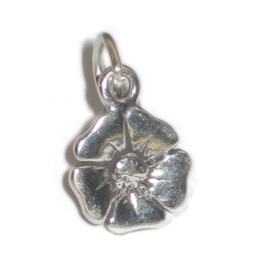 Poppy tiny sterling silver charm .925 x 1 Poppies Poppys charms