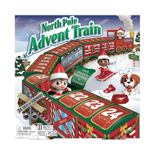 Elf On Train Countdown Calendar Christmas Blind Boxs